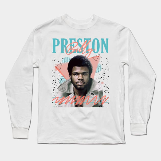 Billy Preston Fan Art Retro Design // vintage Long Sleeve T-Shirt by Nandin Putri